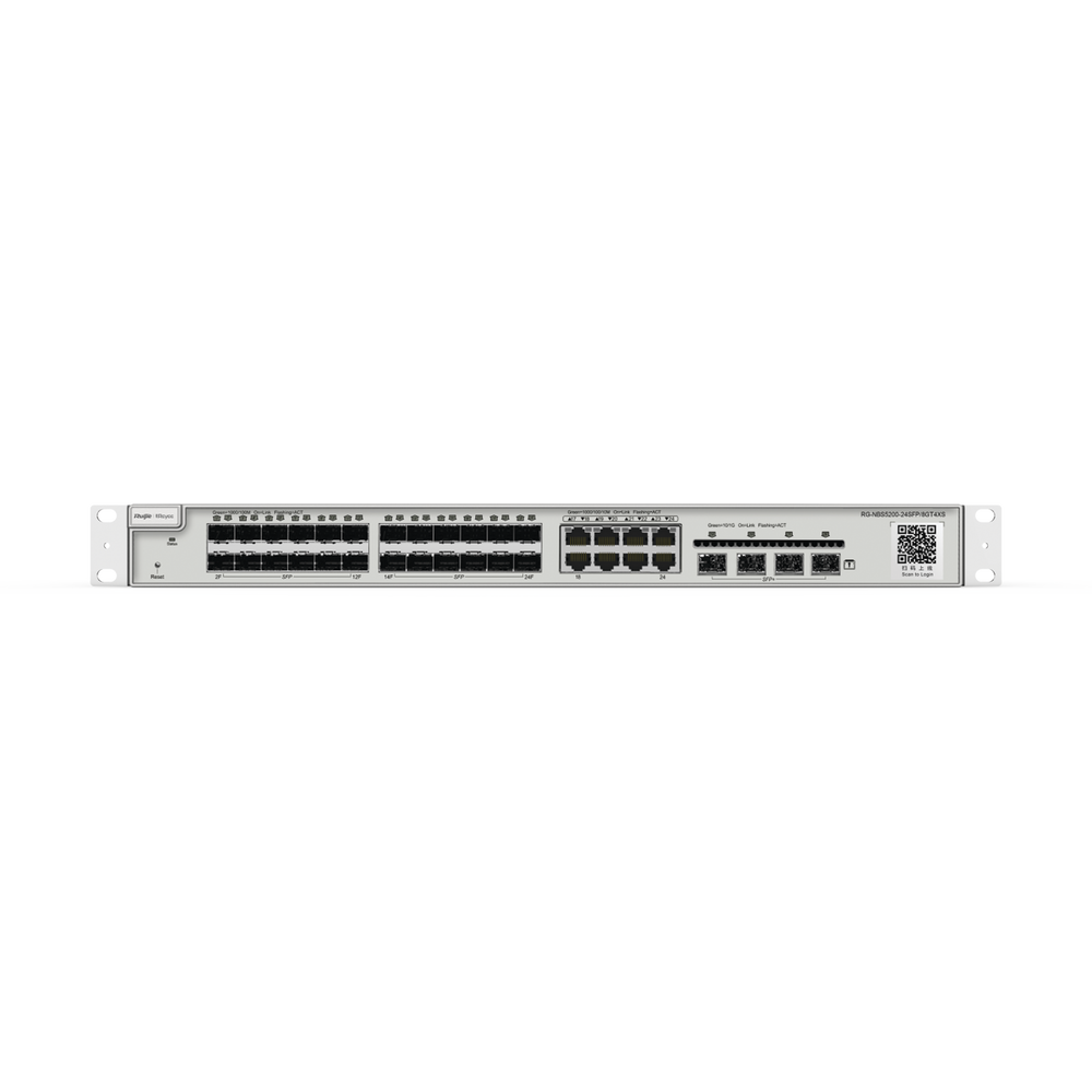 Switch no PoE de Capa 3 Gigabit de 24 Puertos SFP, 4 Puertos SFP+ y 8 Puertos Gigabit Combo