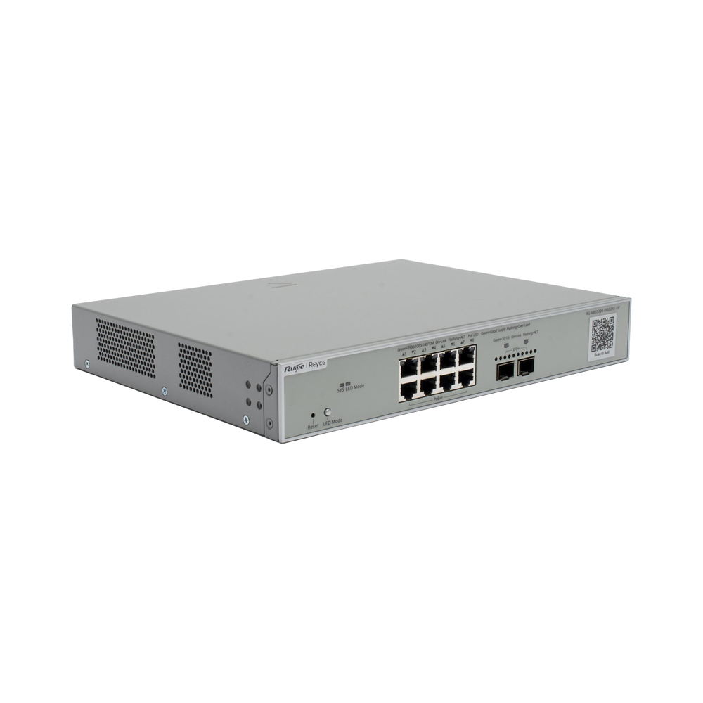 Switch Administrable de Capa 3 Multi-Gigabit de 10 Puertos con 8 Puertos PoE++, 2 Puertos de Subida SFP+