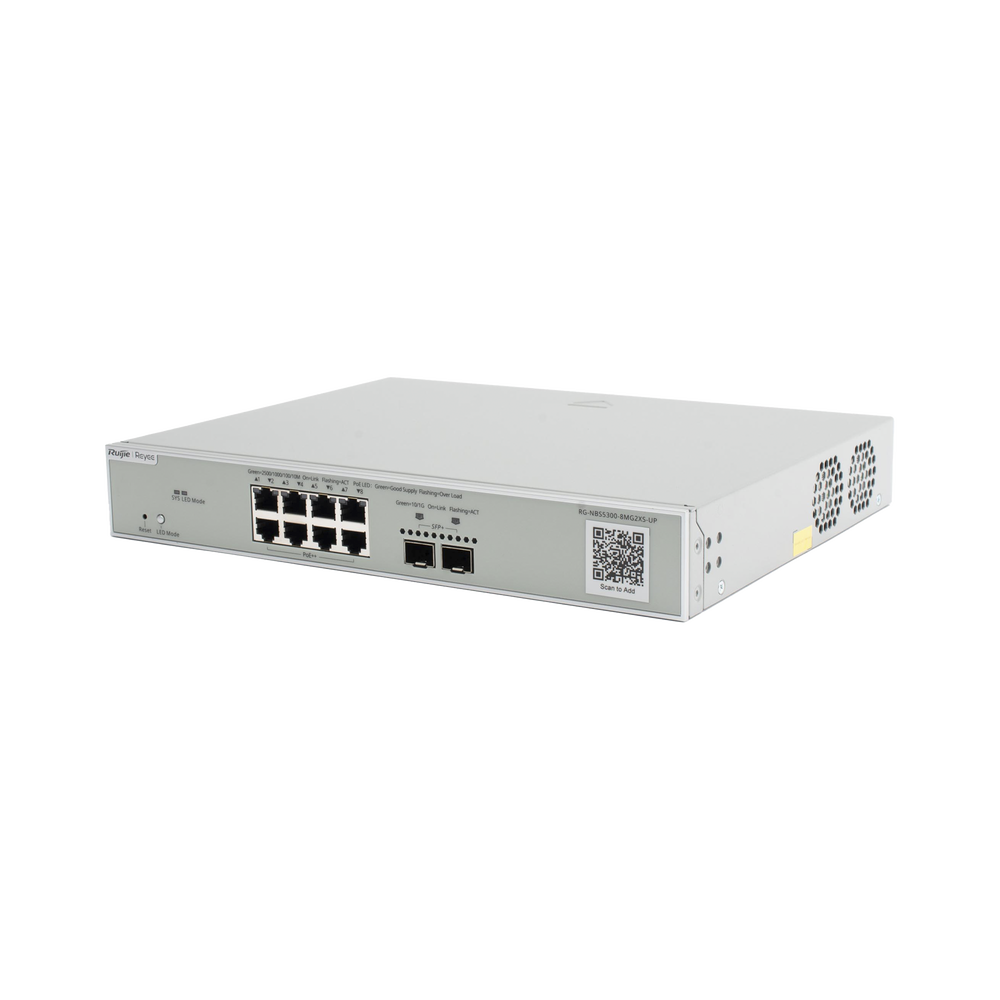 Switch Administrable de Capa 3 Multi-Gigabit de 10 Puertos con 8 Puertos PoE++, 2 Puertos de Subida SFP+