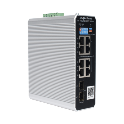Switch Industrial PoE con gestión en la nube con 1 puerto PoE++, 7 puertos PoE+ y 2 puertos uplink SFP Ideal para temper
