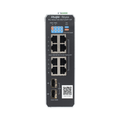 Switch Industrial PoE con gestión en la nube con 1 puerto PoE++, 7 puertos PoE+ y 2 puertos uplink SFP Ideal para temper