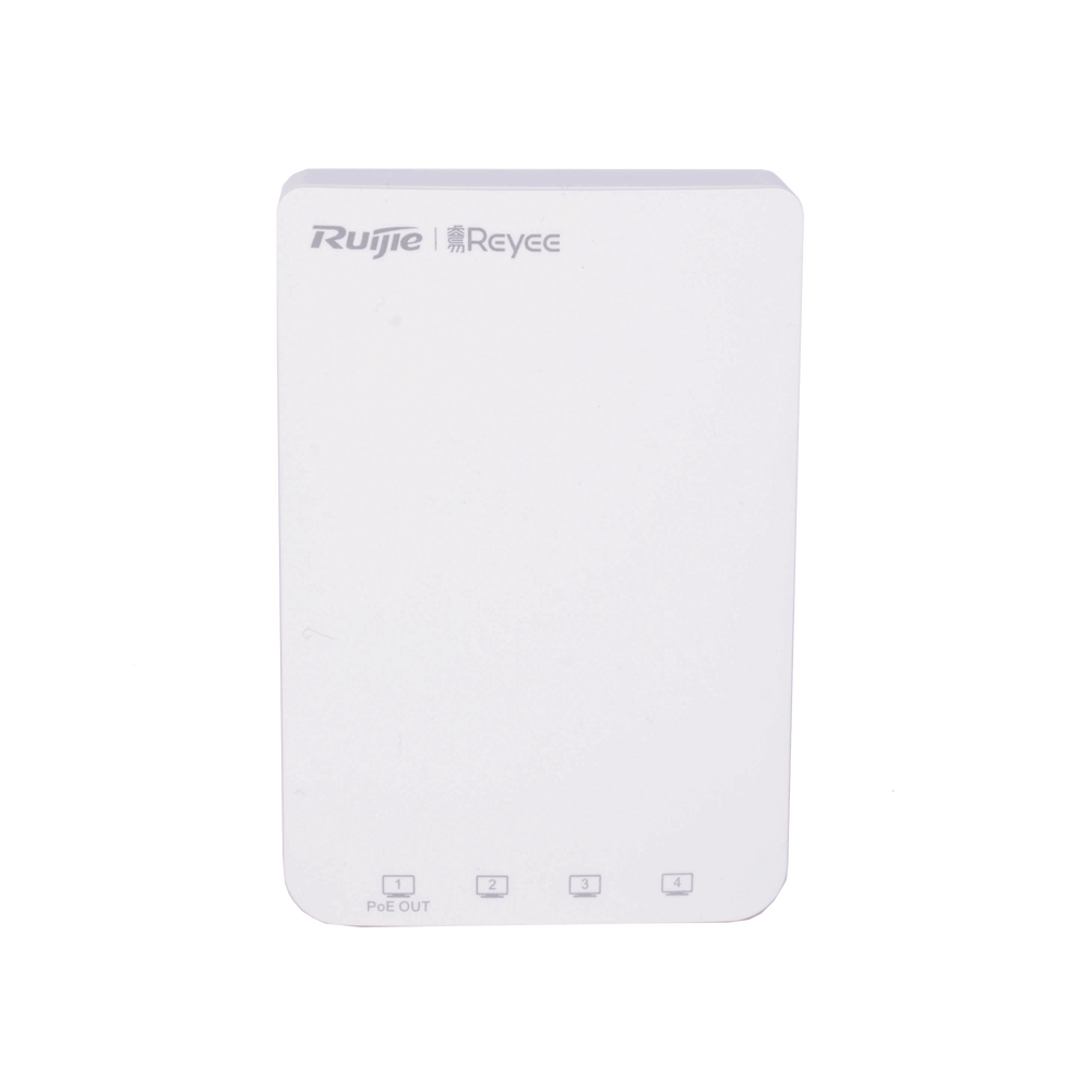 Punto de acceso Wi-Fi 5 de pared para interior 360°, doble banda 802.11ac wave2, 1267Mbps, 5 puertos GE, hasta 110 usuarios, soporta PoE passthrough