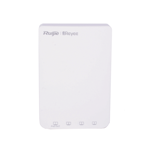 Punto de acceso Wi-Fi 5 de pared para interior 360°, doble banda 802.11ac wave2, 1267Mbps, 5 puertos GE, hasta 110 usuarios, soporta PoE passthrough