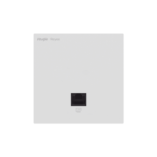 Punto de acceso Wi-Fi 6 de pared para interior 360°, doble banda, 2976 Mbps, 2 puertos GE, hasta 512 usuarios, portal cautivo standalone, compatible con reyee mesh, diseño ultra delgado 86mm