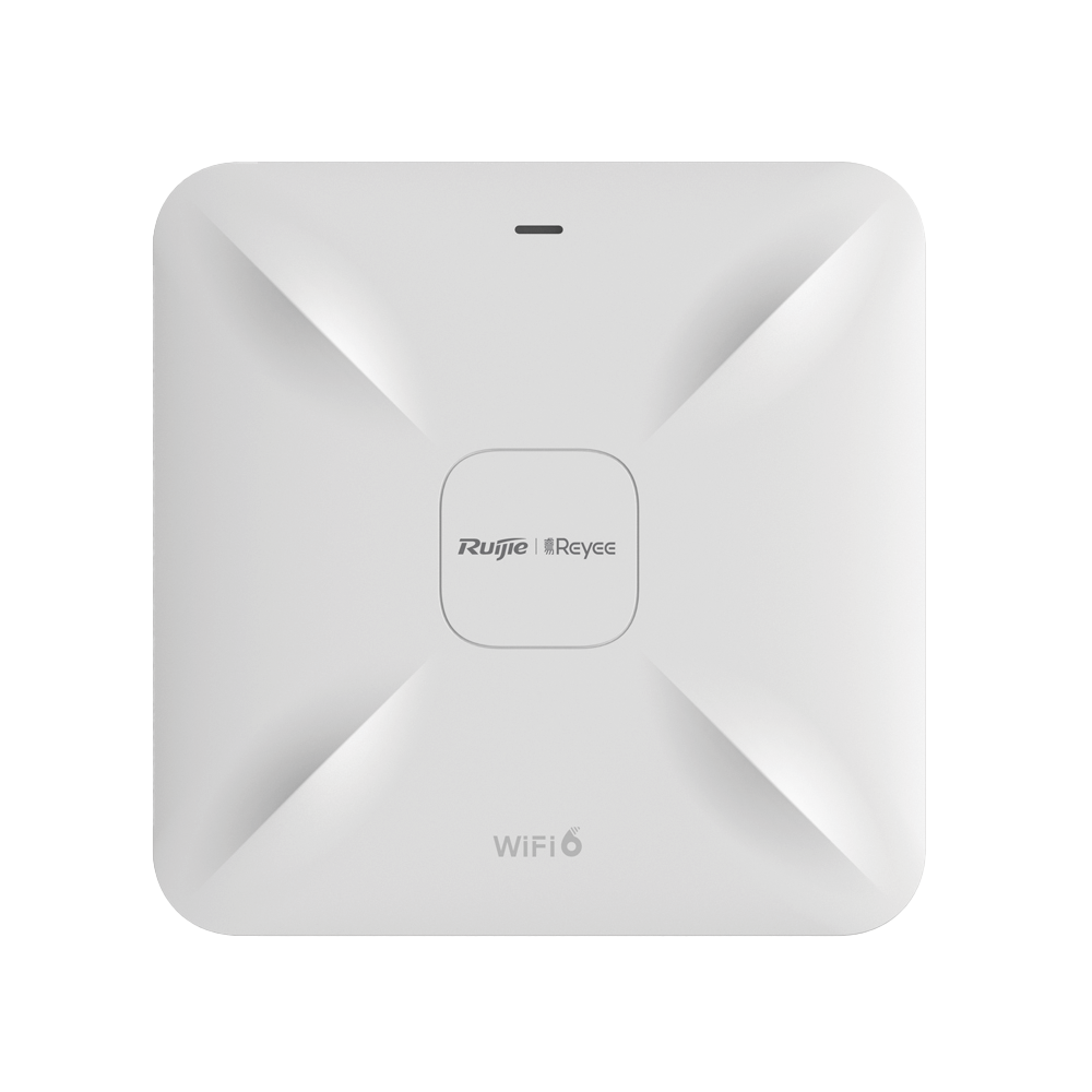 Punto de acceso Wi-Fi 6 de techo para interior 360°, doble banda, 2.97 Gbps, hasta 512 usuarios, 1 puerto GE + 1 puerto de 2.5GE, portal cautivo standalone, soporta Reyee Mesh