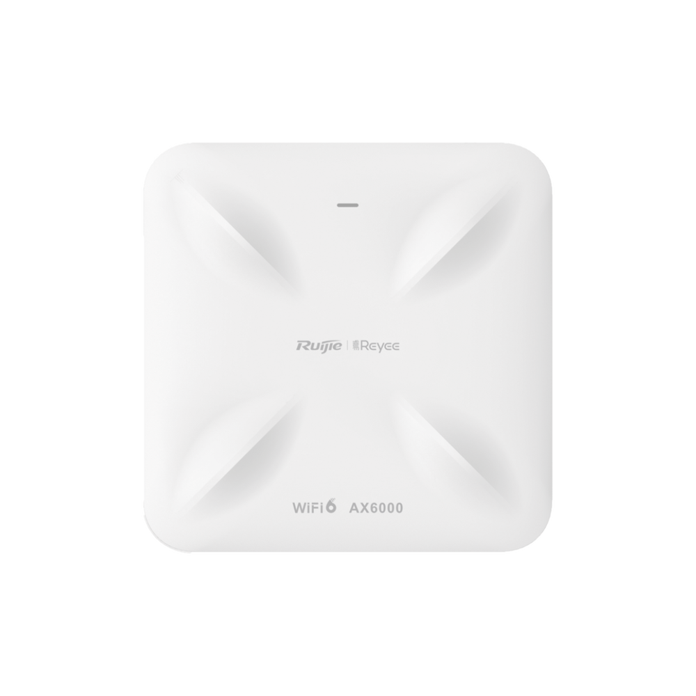Punto de acceso Wi-Fi6 de techo para interior 360°, doble banda, 5.95 Gbps, hasta 512 usuarios, 2 puertos de 2.5GE, portal cautivo standalone, soporta Mesh, MU-MIMO 4x4