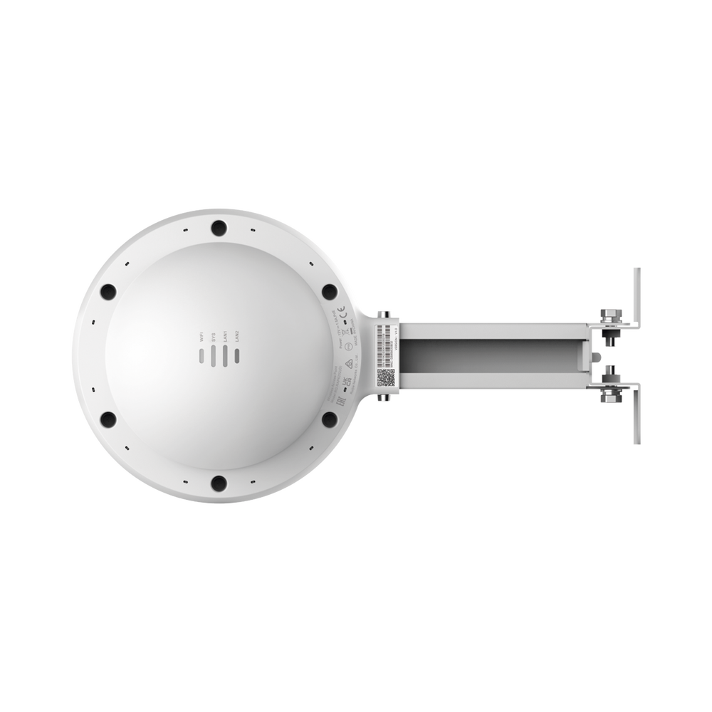 Punto de acceso Wi-Fi 5 para exterior 360°, IP 68, doble banda 802.11ac wave2, 1267 Mbps, 2 puertos GE, hasta 110 usuarios, compatible con reyee mesh