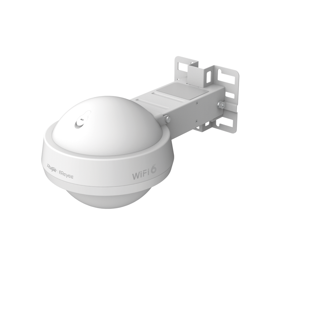 Punto de acceso Wi-Fi 6 para exterior 360°, IP 68, doble banda 2.97 Gbps, puerto SFP ideal para fibra óptica, hasta 512 usuarios, protección hasta 4 kV y protección contra erosión eólica, compatible con Reyee Mesh