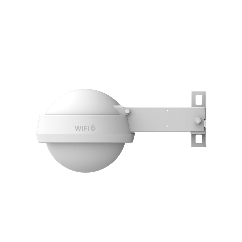 Punto de acceso Wi-Fi 6 para exterior 360°, IP 68, doble banda 2.97 Gbps, puerto SFP ideal para fibra óptica, hasta 512 usuarios, protección hasta 4 kV y protección contra erosión eólica, compatible con Reyee Mesh