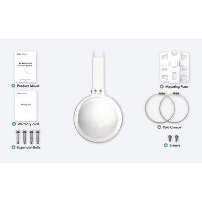 Punto de acceso Wi-Fi 6 para exterior 360°, IP 68, doble banda, 1775 Mbps, 2 puertos GE, hasta 256 usuarios, protección 