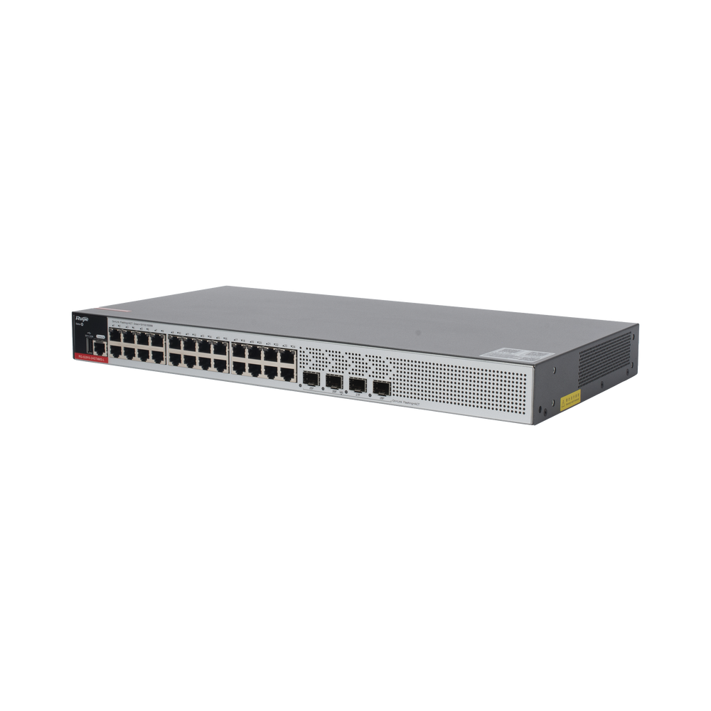 L2+ Managed Switch with 24 Gigabit ports + 4 SFP for 1Gb / 2.5Gb fiber, free cloud management, 15.5w