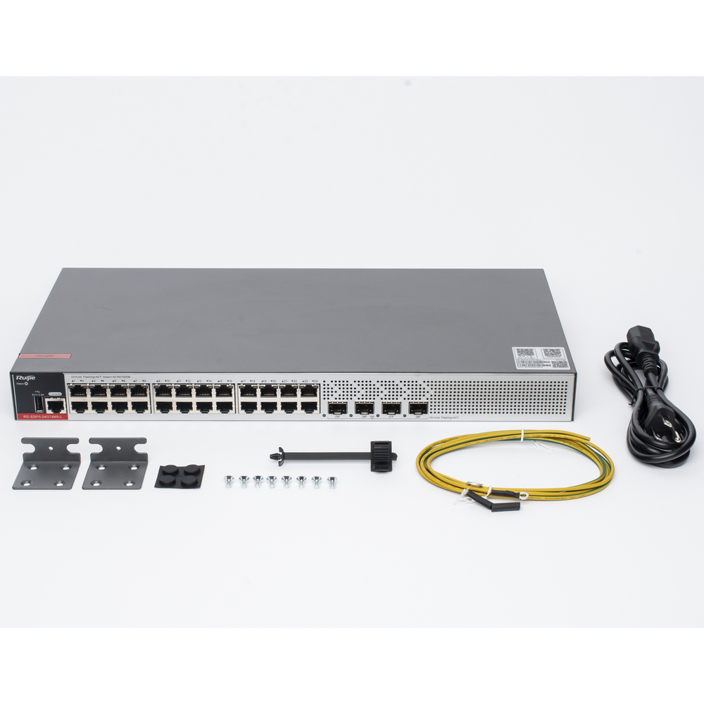 L2+ Managed Switch with 24 Gigabit ports + 4 SFP for 1Gb / 2.5Gb fiber, free cloud management, 15.5w