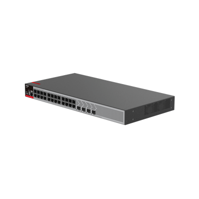 Switch Administrable L2+ con 24 puertos Gigabit PoE+, 4 SFP para fibra 1Gb / 2.5 Gb , gestión gratuita desde la nube, 37