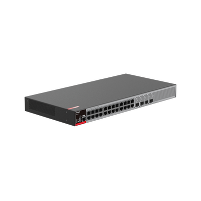 Switch Administrable L2+ con 24 puertos Gigabit PoE+, 4 SFP para fibra 1Gb / 2.5 Gb , gestión gratuita desde la nube, 37