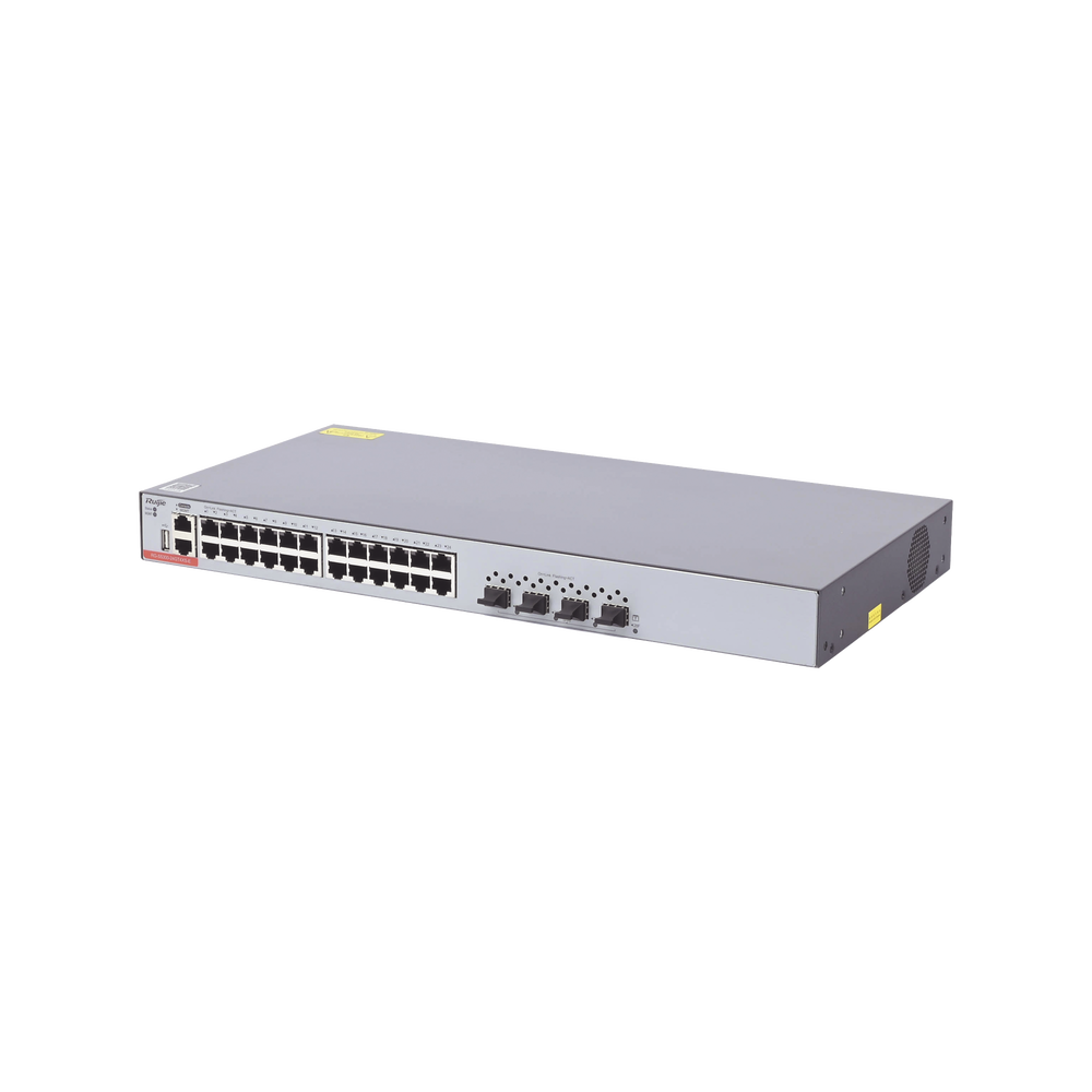 Switch Administrable de Capa 3 con 24 Puertos GE y 4x 1G/10G SFP+ Puertos de Enlace Ascendente