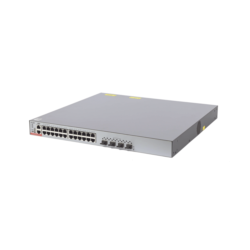 Switch Administrable Capa 3 PoE+ con 24 puertos Gigabit 802.3af/at, 4 SFP+ enlaces ascendentes de 10Gb, hasta 740W