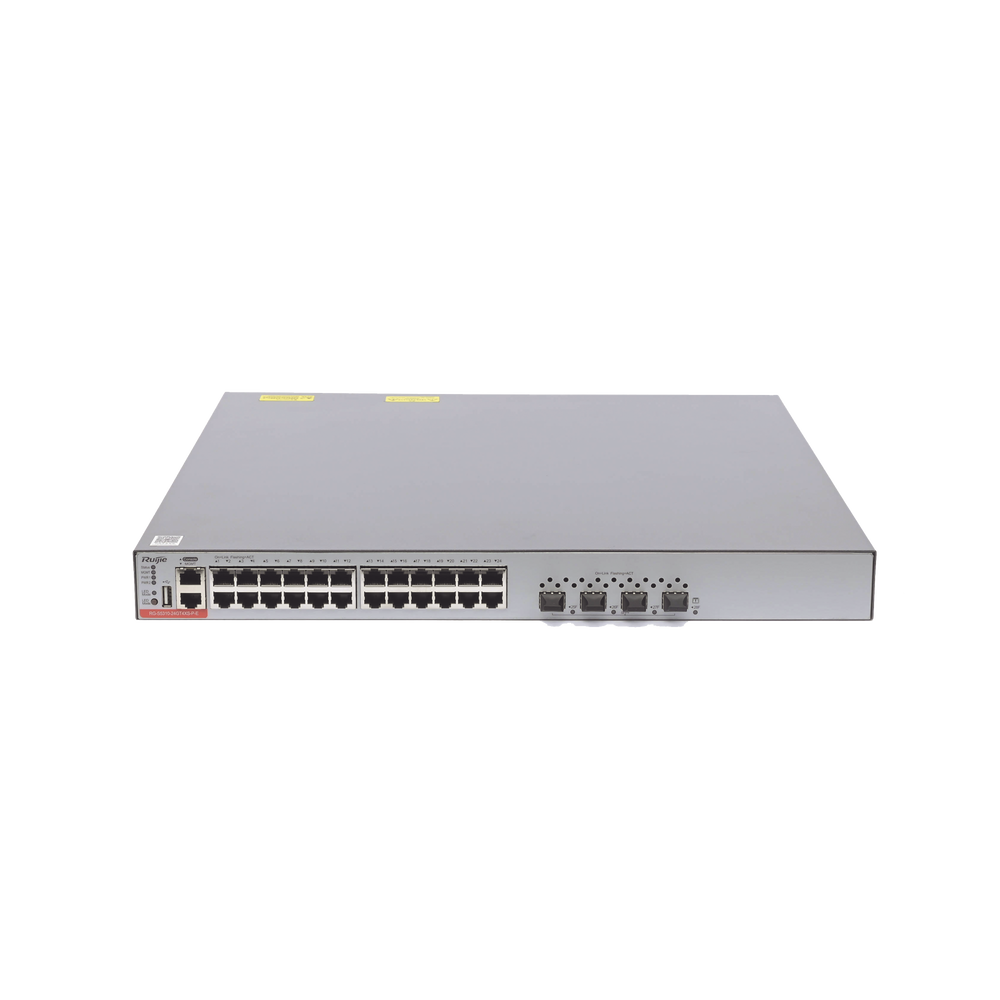 Switch Administrable Capa 3 PoE+ con 24 puertos Gigabit 802.3af/at, 4 SFP+ enlaces ascendentes de 10Gb, hasta 740W