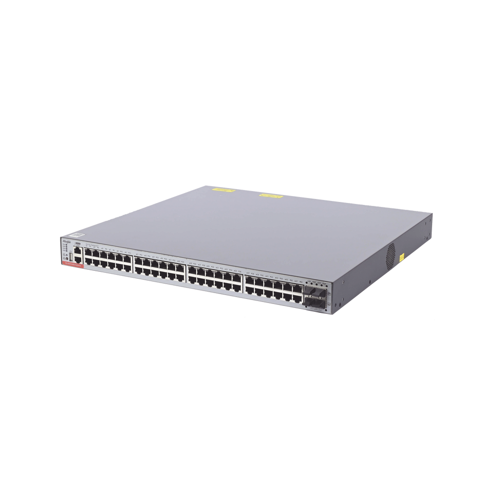 Switch administrable de capa 3 de 48 puertos GE eléctricos con PoE+, 4 puertos de enlace ascendente de 10G