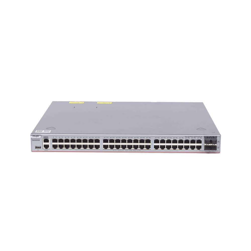 RG-S5760C-48GT4XS-X Switch Core o Agregación Empresarial de Capa 3 de 48 Puertos GE Eléctricos, 4 Puertos Ópticos de Subida de 10G