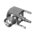 Conector MCX Hembra en Ángulo Recto para Montaje en PCB, Oro/ Oro/ Teflón.