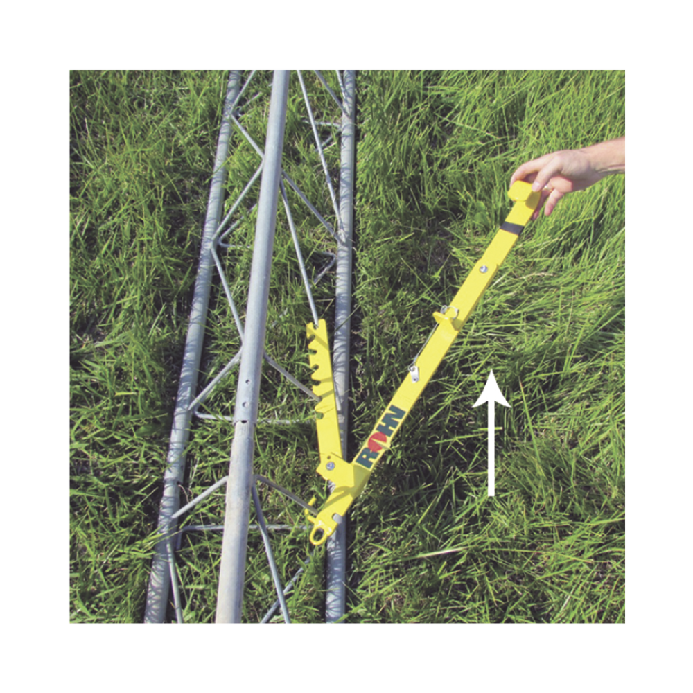 Tool for installing telecommunication towers assembled with sections.