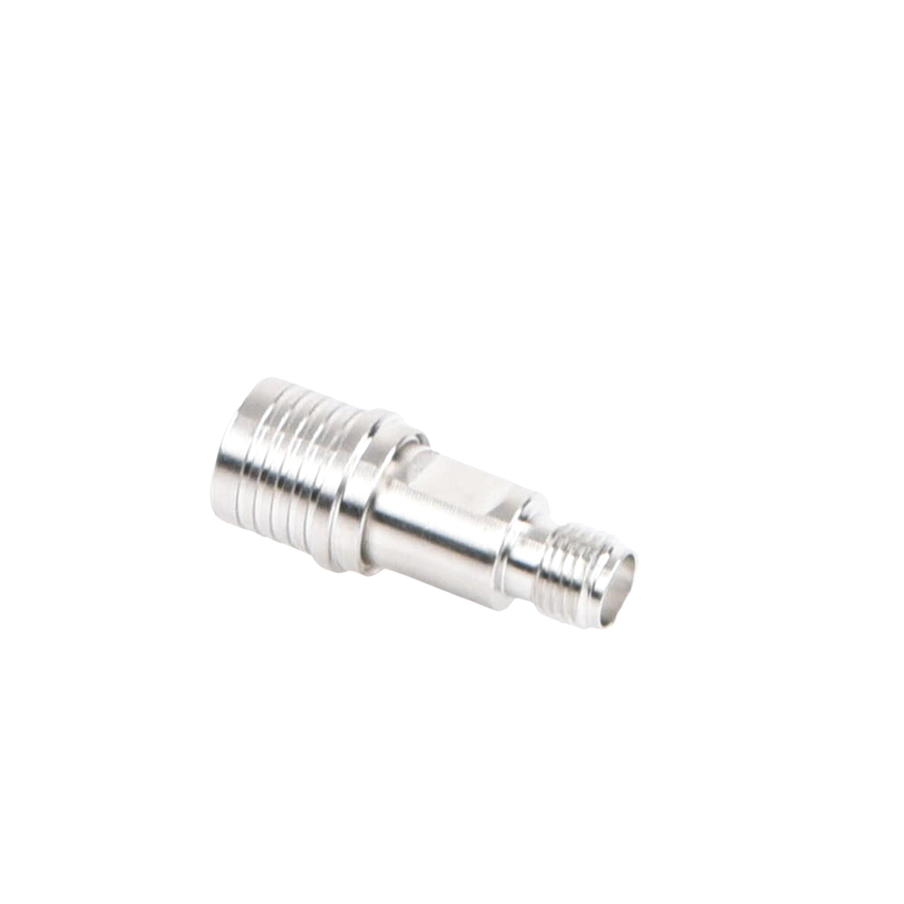 Low PIM Inline Adapter, QMA (Quick Mate) Male to SMA Female Connector, White Bronze/Gold/Teflon.