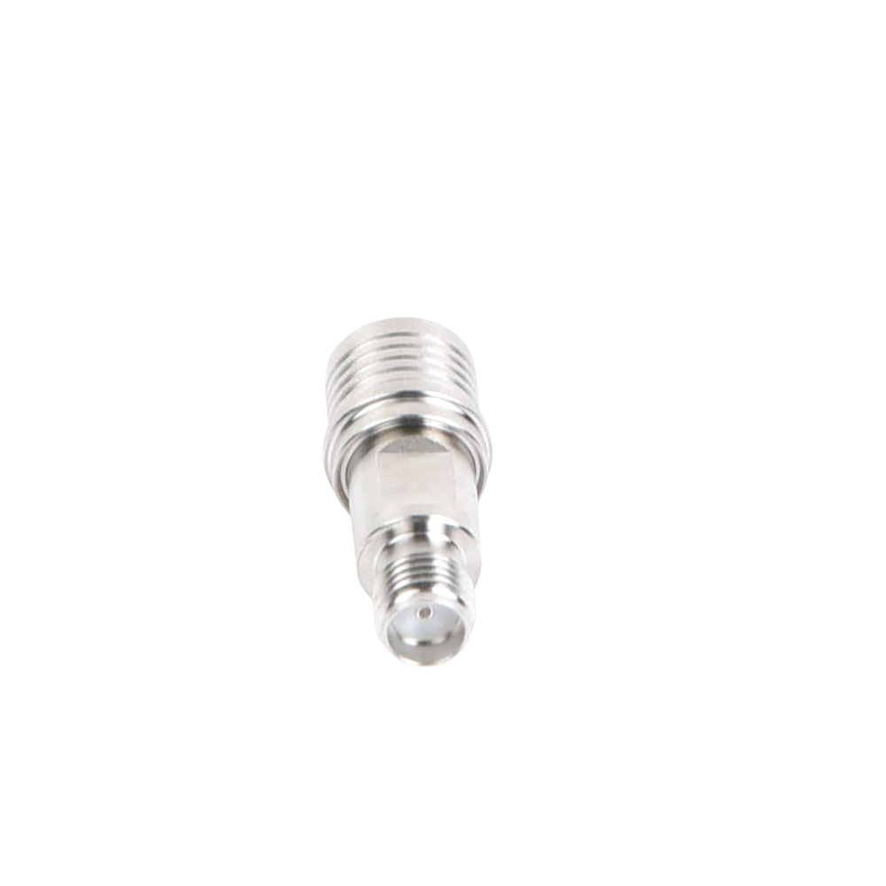 Low PIM Inline Adapter, QMA (Quick Mate) Male to SMA Female Connector, White Bronze/Gold/Teflon.