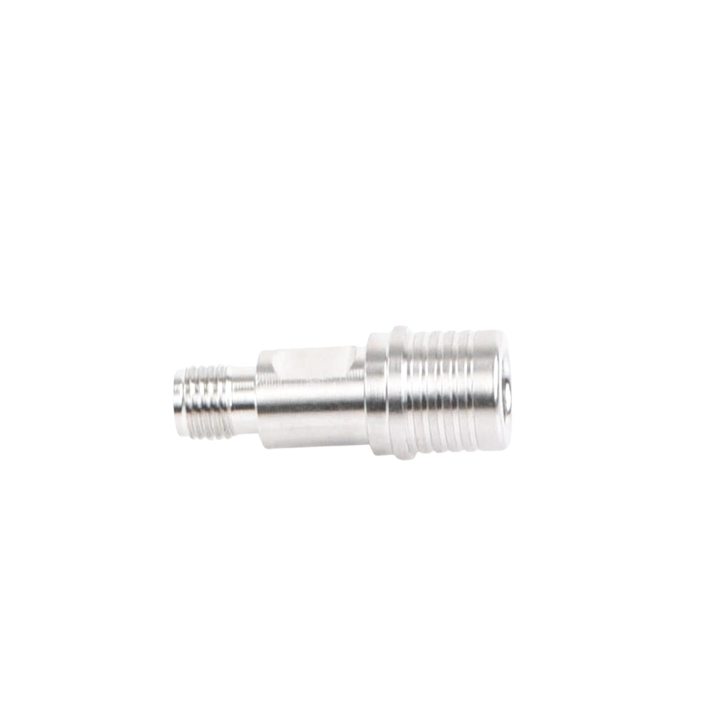 Low PIM Inline Adapter, QMA (Quick Mate) Male to SMA Female Connector, White Bronze/Gold/Teflon.