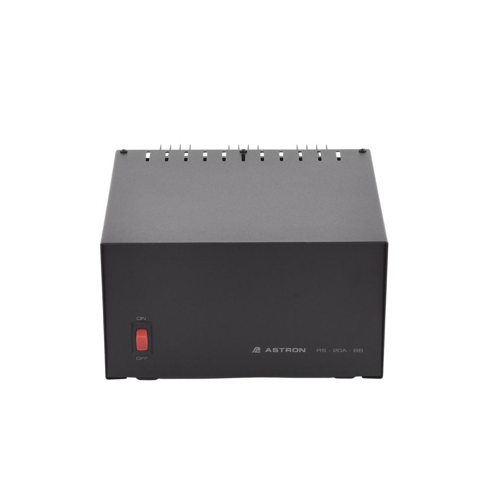 Fuente de poder Astron| Salidas 13.8Vcd, 20A | Lineal Regulada con Circuito Cargador de Baterías.