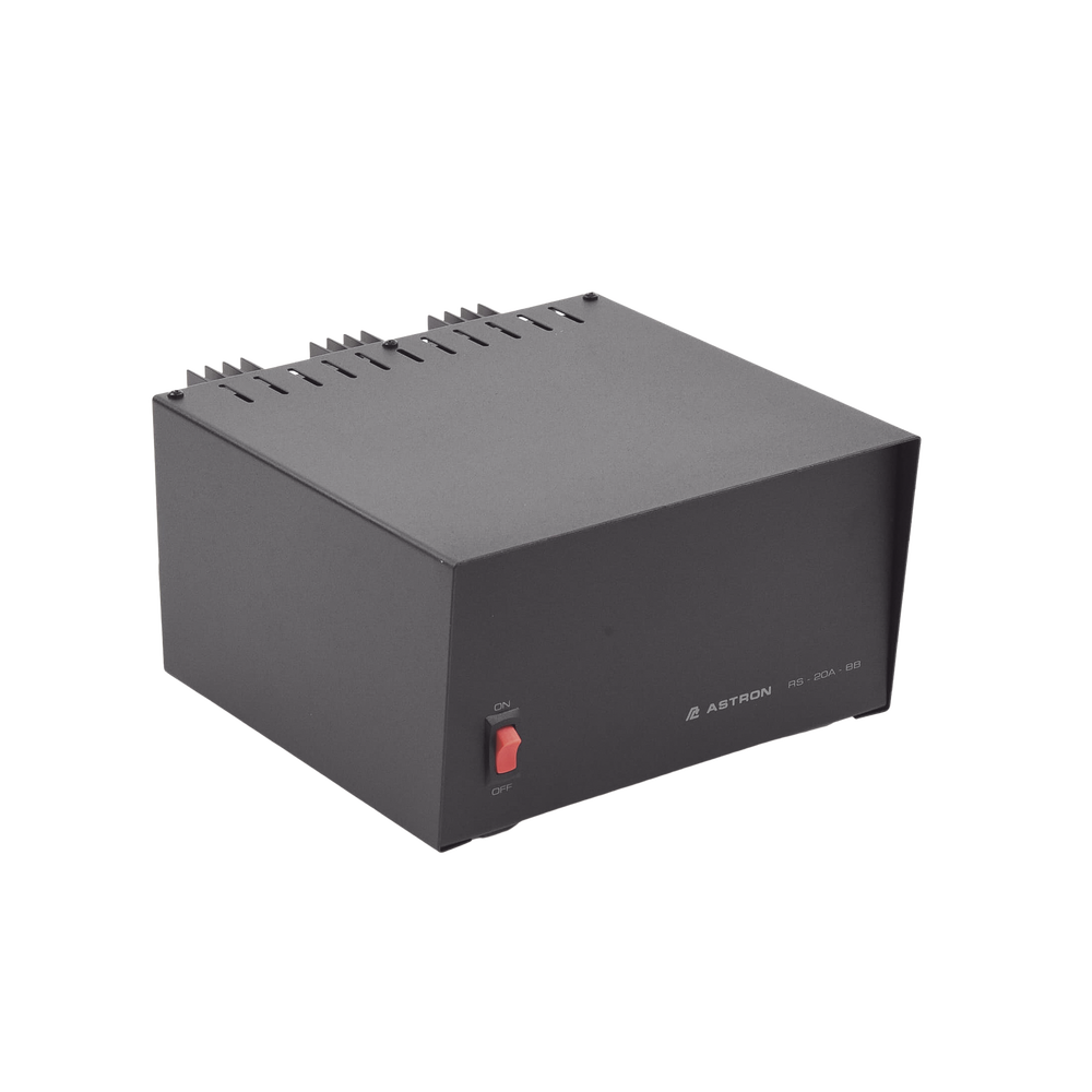 Fuente de poder Astron| Salidas 13.8Vcd, 20A | Lineal Regulada con Circuito Cargador de Baterías.