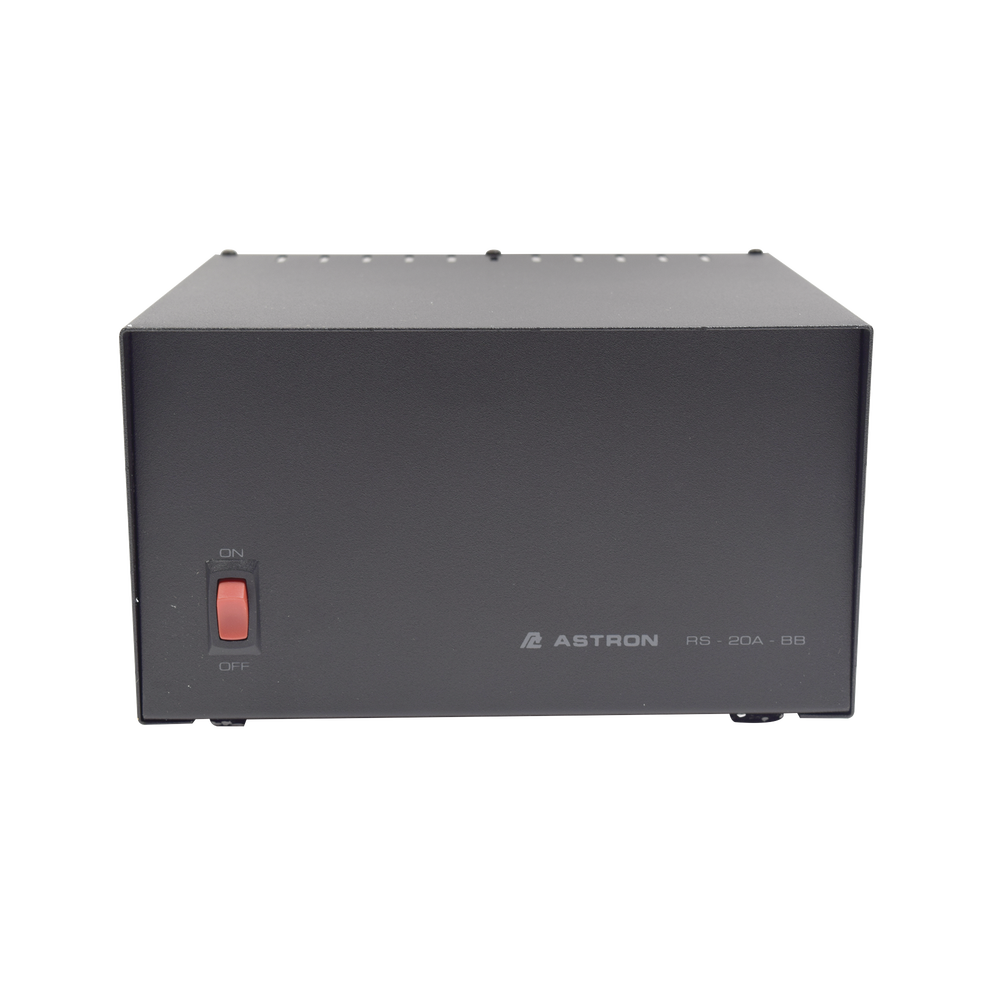 Fuente de poder Astron| Salidas 13.8Vcd, 20A | Lineal Regulada con Circuito Cargador de Baterías.