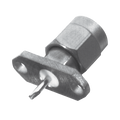 Conector SMA Macho de 2 Perforaciones, Montaje en Panel con Terminal Soldable, Níquel/ Oro/ Teflón.â€‹