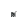 Conector SMA Hembra, Montaje de Panel Cuadrado, 4 Perforaciones, Soldable con Dieléctrico Extendido, Níquel/ Oro/ Teflón.