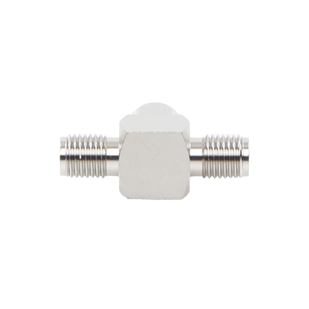 T-adapter, SMA Male to Dual SMA Female Connector, Nickel/Gold/Teflon.