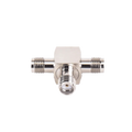 Adaptador en Forma T, de Triple Conectores SMA Hembra, Níquel/ Oro/ Teflón.