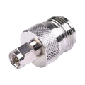 Adaptador en Linea de Conector SMA Macho a N Hembra, Niquel/ Oro/ Teflón.