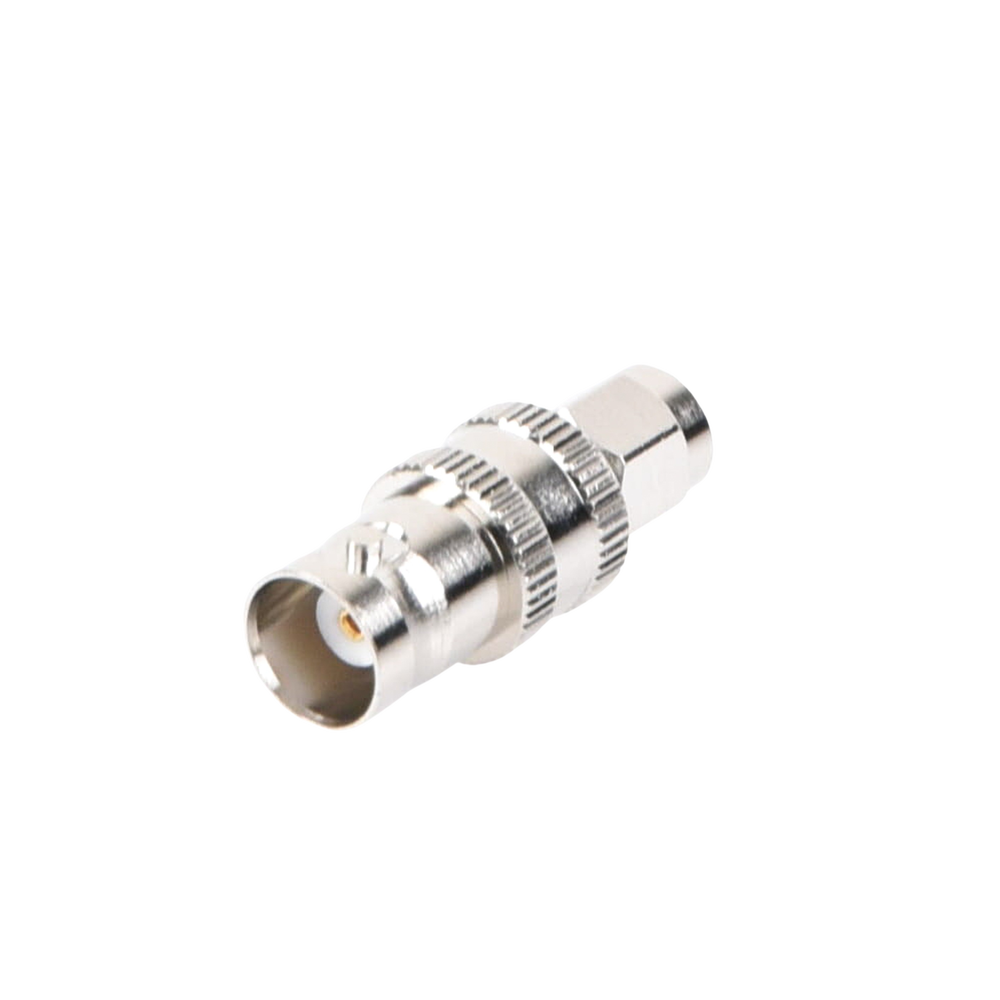 SMA Male to BNC Female Inline Adapter, Nickel/Gold/Teflon.
