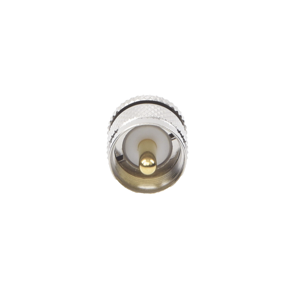 SMA Female to UHF Male (PL-259) Connector Inline Adapter, Nickel/Gold/Teflon.