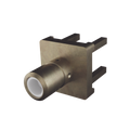Conector SMB Hembra (PIN Macho) Montaje Vertical para PCB, 75 Ohm, Oro/ Oro/ Teflón.