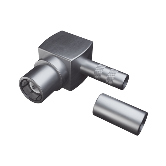 Conector SMB Macho en A/R de Anillo Plegable para RG-316/U, Grupo B1, Oro/ Oro/ Teflón.â€‹