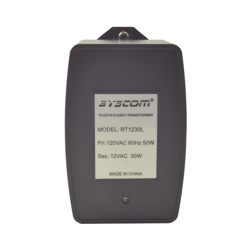 Transformador de Pared 12 Vca 30 VA. Cuenta con Fusible Externo Facilmente Intercambiable