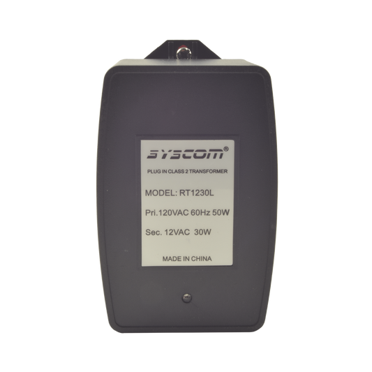 Transformador de Pared 12 Vca 30 VA. Cuenta con Fusible Externo Facilmente Intercambiable