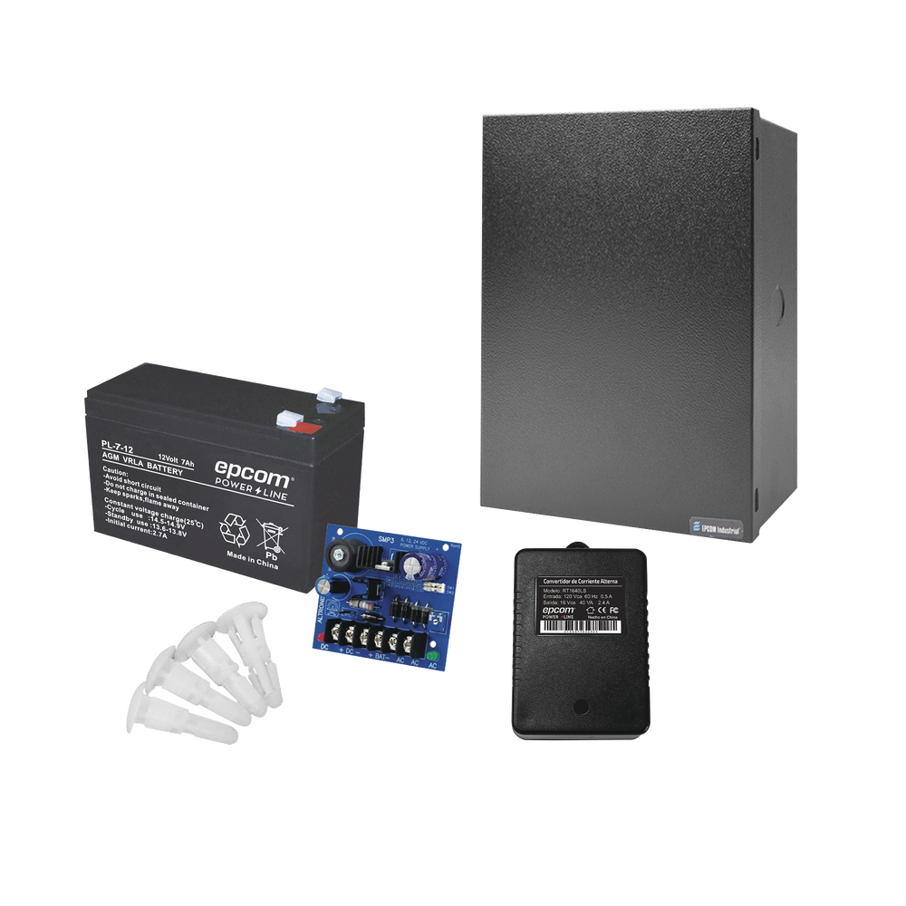 Kit de fuente de poder ALTRONIX ( SMP3 ) , incluye transformador y batería de  7 Ah