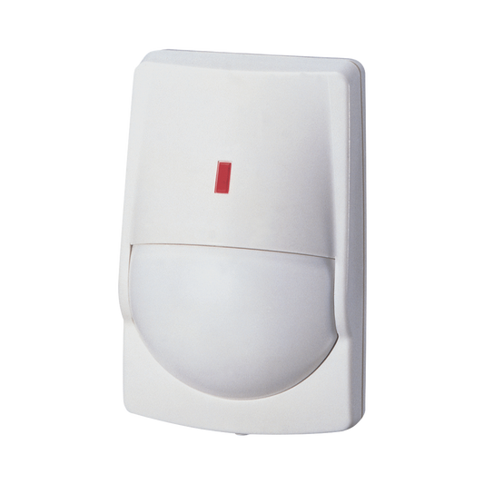 Sensor de Movimiento PIR / Uso en Interior/ Inmunidad a Mascotas / 40' X 40' Cobertura / Compatible con cualquier panel de alarma / Alambrico
