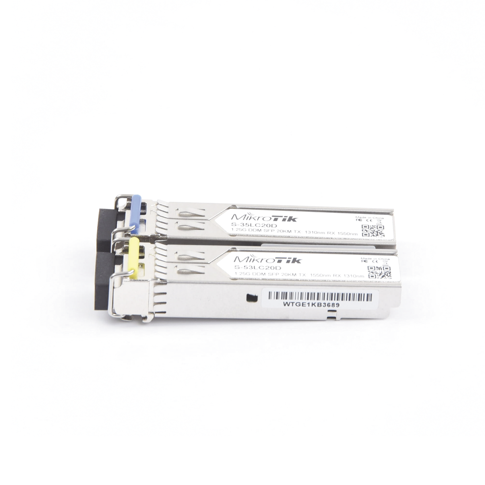 MiniGbic SFP 1.25G LC WDM Transceivers for Mono Mode Fiber 20 Kms