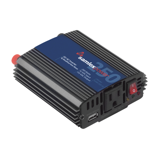 Inversor de Corriente (CD-CA) Potencia Nominal 250 W, Ent:12Vcd, Sal: 115Vca 60 Hz