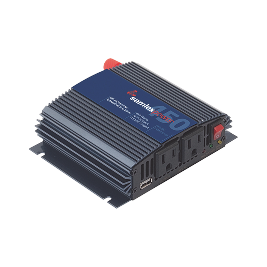 Inversor de Corriente (CD-CA). Potencia Nominal 450 W, Ent:12Vcd, Sal: 115Vca 60 Hz