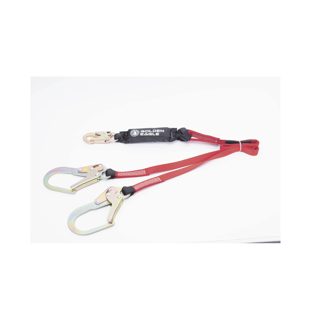 Cable Amortiguador de Caída con Doble Gancho de Sujeción. Ideal para Escalar Torres o Estructuras.
