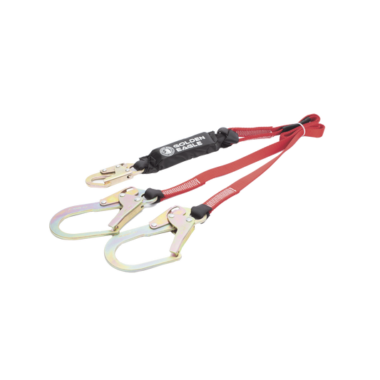 Cable Amortiguador de Caída con Doble Gancho de Sujeción. Ideal para Escalar Torres o Estructuras.
