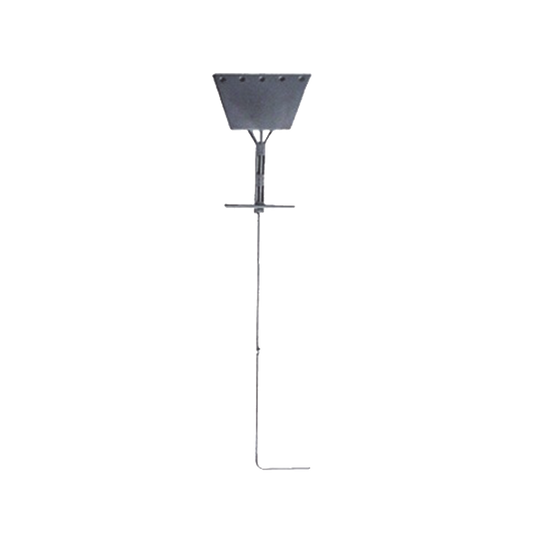 Ancla de Piso Tipo Paleta 5 Orificios para Retenida. Placa: 3/4", Redondo: 1", Altura: 210 cm. Galv. Inmersión.